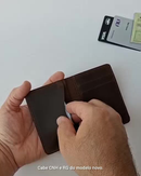 Porta Cartão Rustico Couro Legitimo Cabe Rg Carteira Slim Porta Documento
