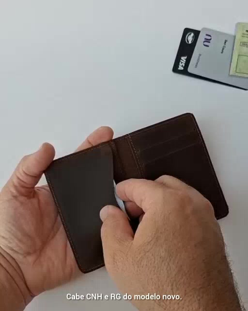 Porta Cartão Rustico Couro Legitimo Cabe Rg Carteira Slim Porta Documento