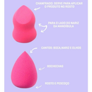 Kit de Pincel 8 + 2 Esponjas + 1 Kit esponja de Pó aleatório