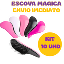 Kit 10 - Escovas Mágicas pra cabelo - Anti Frizz - De Desembaraçar Cabelo - Glamour Feminino
