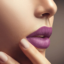 Batom Gótico Artístico, Preto, Branco ou Roxo, Maquiagem Criativa, Cosplay e Festas Temáticas