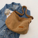 Bolsa Novo Estilo Bolsa De Moda De Ombro Unissex De Grande Capacidade Bolsa De Veludo
