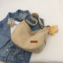 Bolsa Novo Estilo Bolsa De Moda De Ombro Unissex De Grande Capacidade Bolsa De Veludo