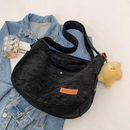 Bolsa Novo Estilo Bolsa De Moda De Ombro Unissex De Grande Capacidade Bolsa De Veludo
