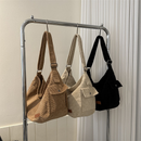 Bolsa Novo Estilo Bolsa De Moda De Ombro Unissex De Grande Capacidade Bolsa De Veludo