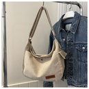 Bolsa Novo Estilo Bolsa De Moda De Ombro Unissex De Grande Capacidade Bolsa De Veludo