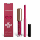 Kit Completo de Lábios: Batom Matte + Lápis Labial para Contorno À Prova d'água