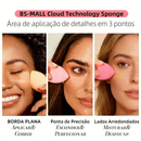 Kit 4 Peças Conjunto Pincel Esponja de Maquiagem, 2 Pincéis Para Base + 2 Esponjas De Maquiagem, Uso Úmido E Seco