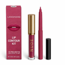 Kit Completo de Lábios: Batom Matte + Lápis Labial para Contorno À Prova d'água