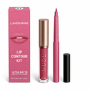 Kit Completo de Lábios: Batom Matte + Lápis Labial para Contorno À Prova d'água