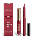 Kit Completo de Lábios: Batom Matte + Lápis Labial para Contorno À Prova d'água