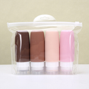 Kit 4 Garrafas De Silicone Dispensadoras Portáteis 90ml Para Viagens.