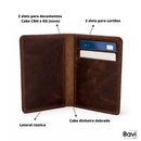 Porta Cartão Rustico Couro Legitimo Cabe Rg Carteira Slim Porta Documento